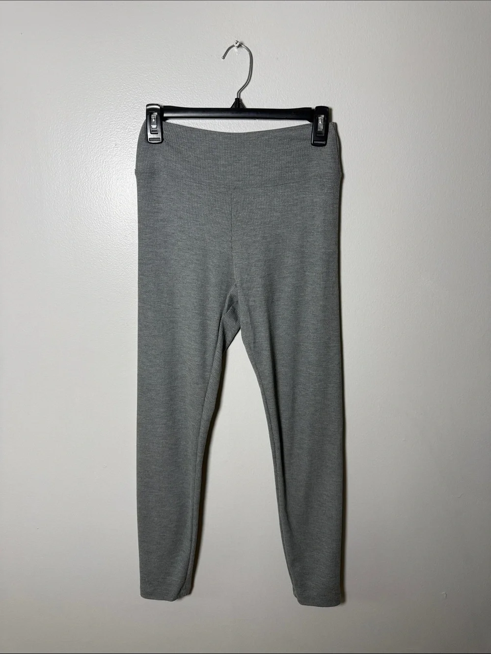 Tommy John Gray Waffle Knit Leggings Size Medium